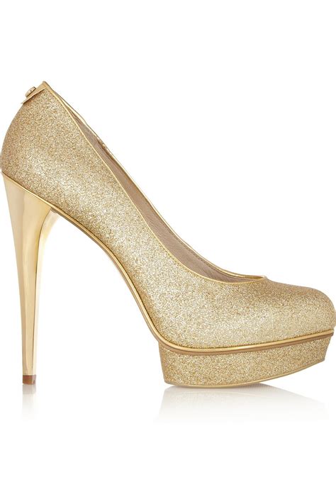 michael kors gold pumps